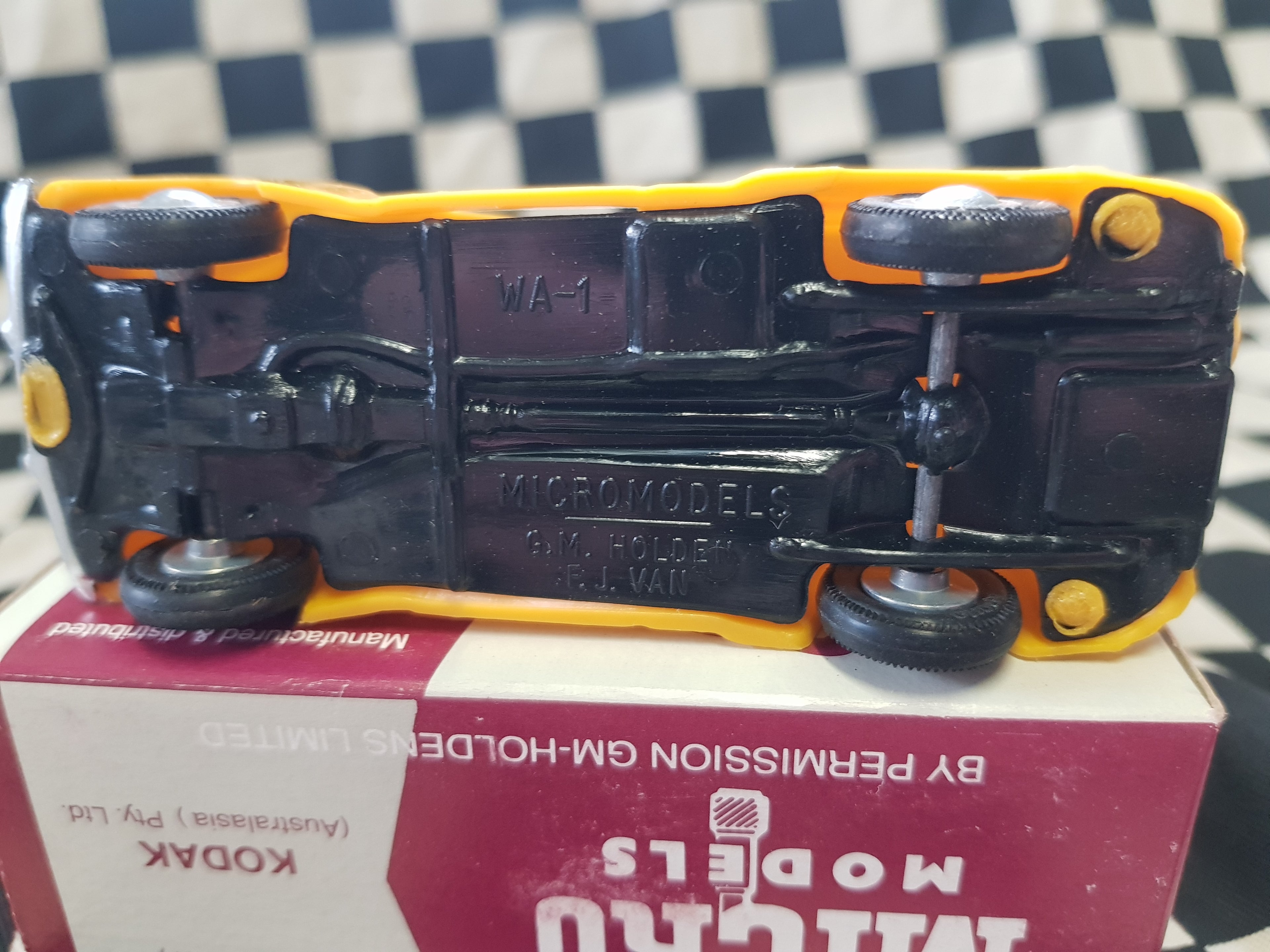 Micro Models Fj Holden Panel Van KODAK Boxed Yellow