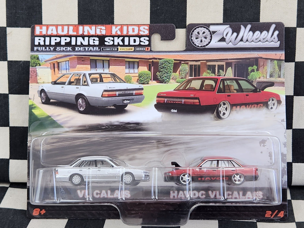 Oz Wheels Hauling Kids Ripping Skids FSD Holden VL Calais /Havoc VL Twin Pack