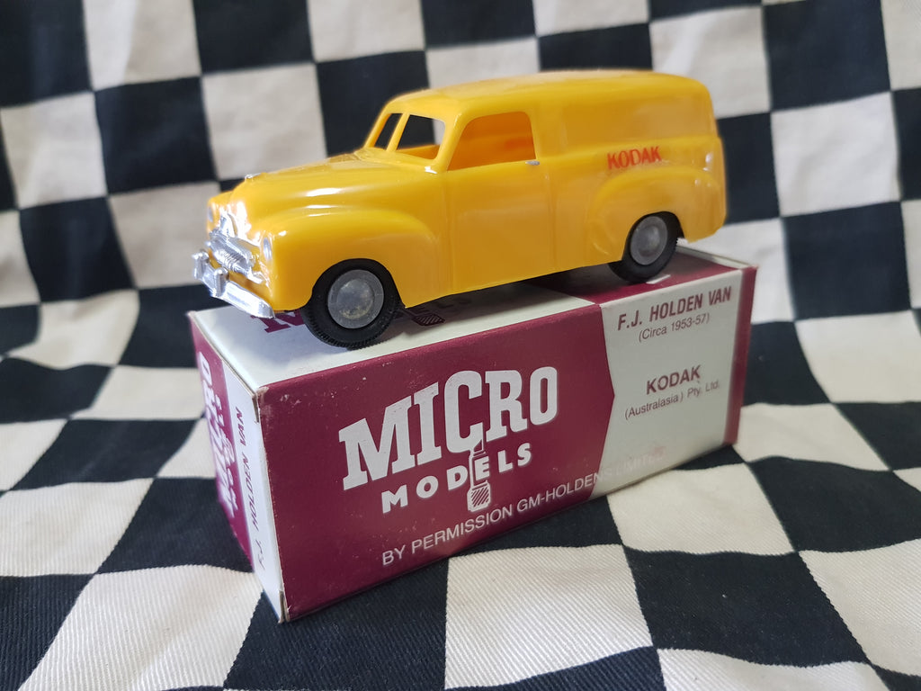 Micro Models Fj Holden Panel Van KODAK Boxed Yellow