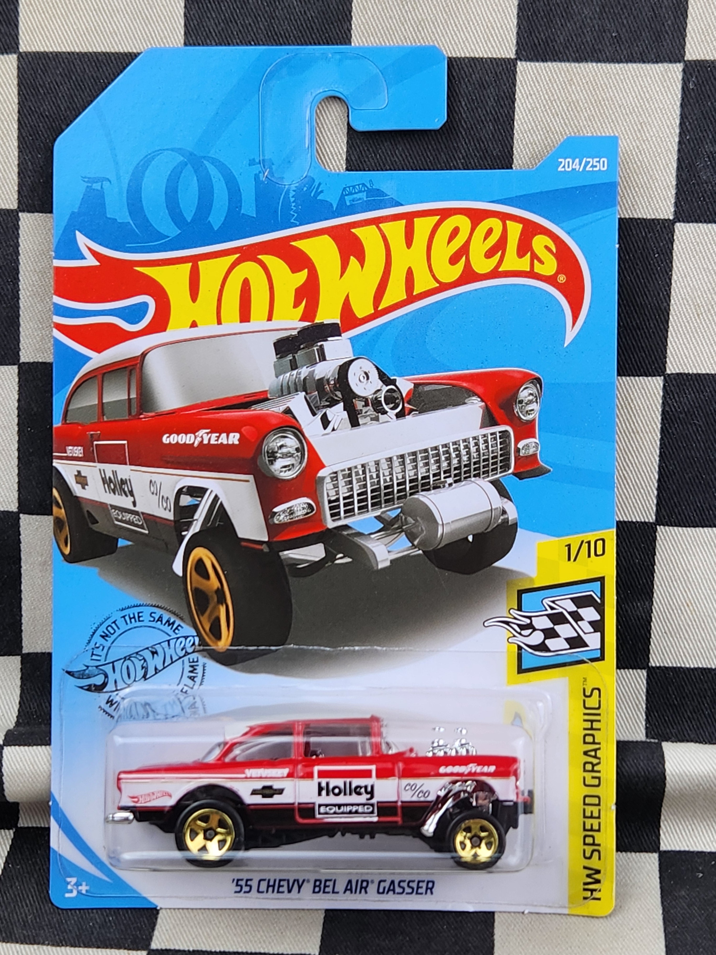 Hot Wheels 2019 Speed Graphics HOLLEY 55 Chevy Bel Air Gasser