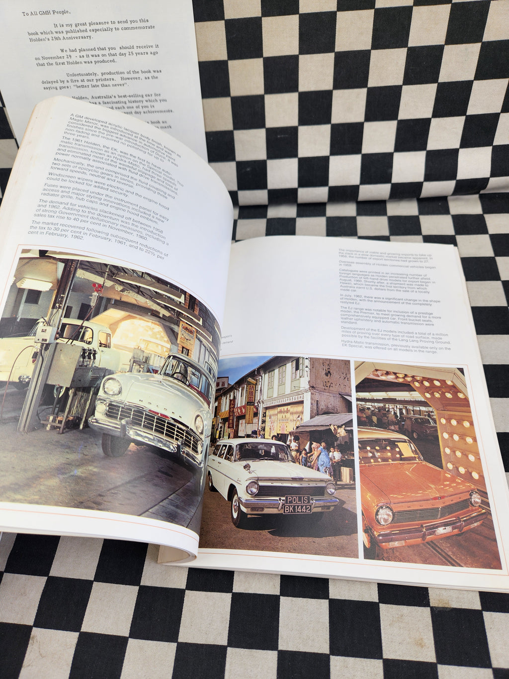 Holden 25 Years Employee Issue Commemorative Book with Original Letter