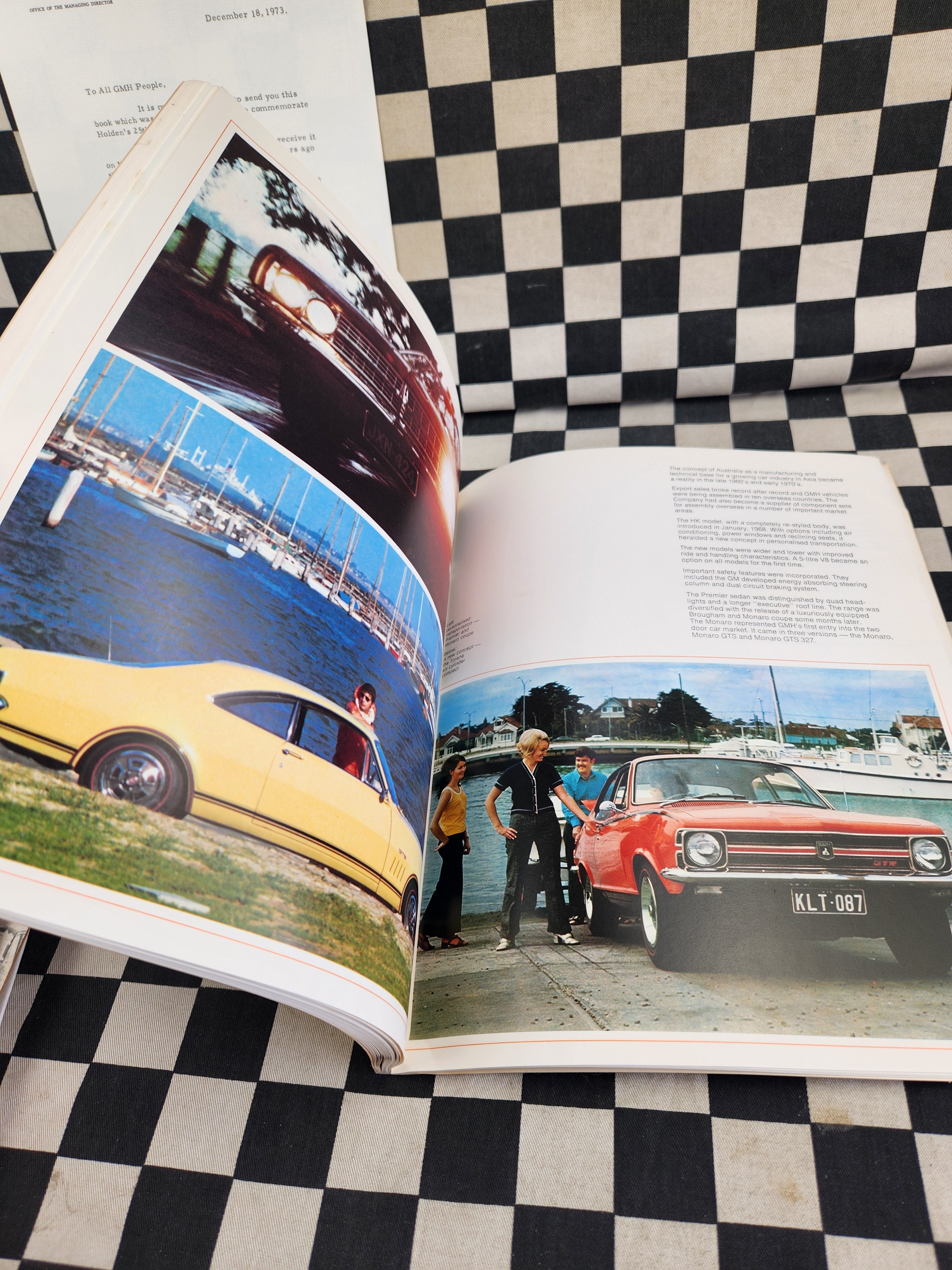 Holden 25 Years Employee Issue Commemorative Book with Original Letter