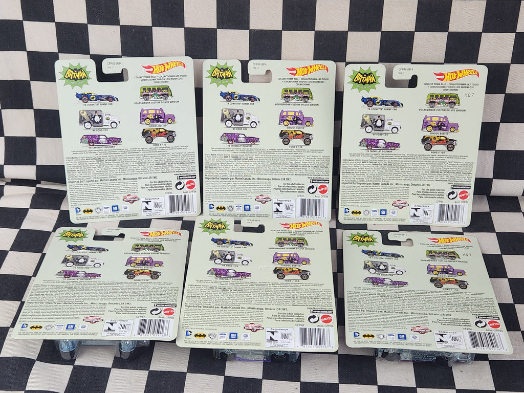 Hot Wheels 2015 Premium Batman Classic TV Series Full Set 6 Cars