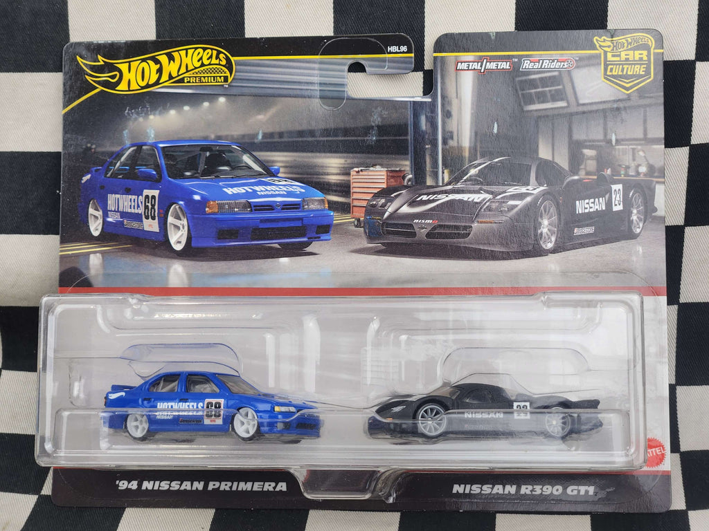 Hot Wheels Premium Twin Pack 94 Nissan Primera / Nissan R390 GT1