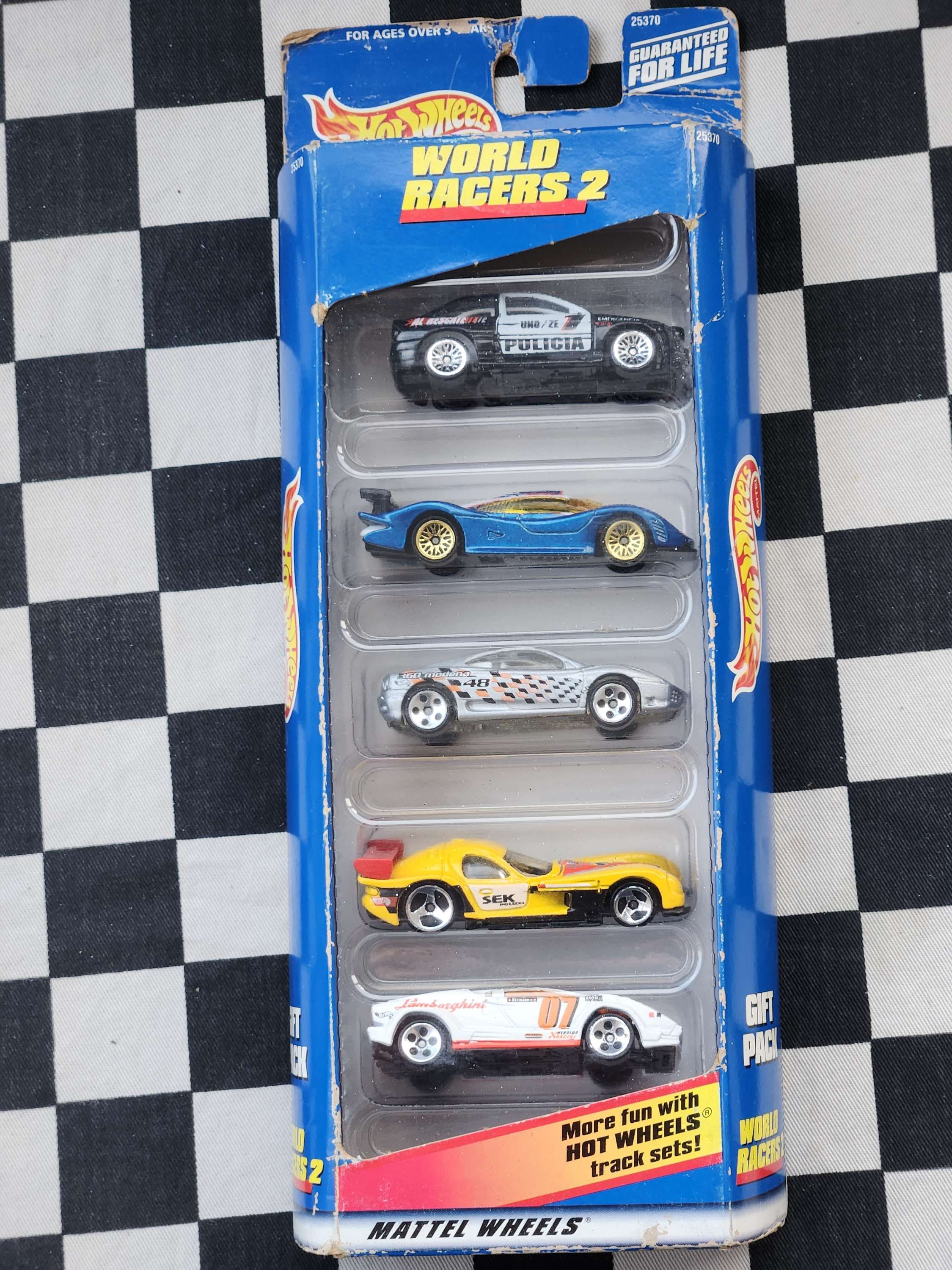 Hot Wheels 1999 World Racers 2 5 Pack Exclusive Escort Lamborghini Ferrari