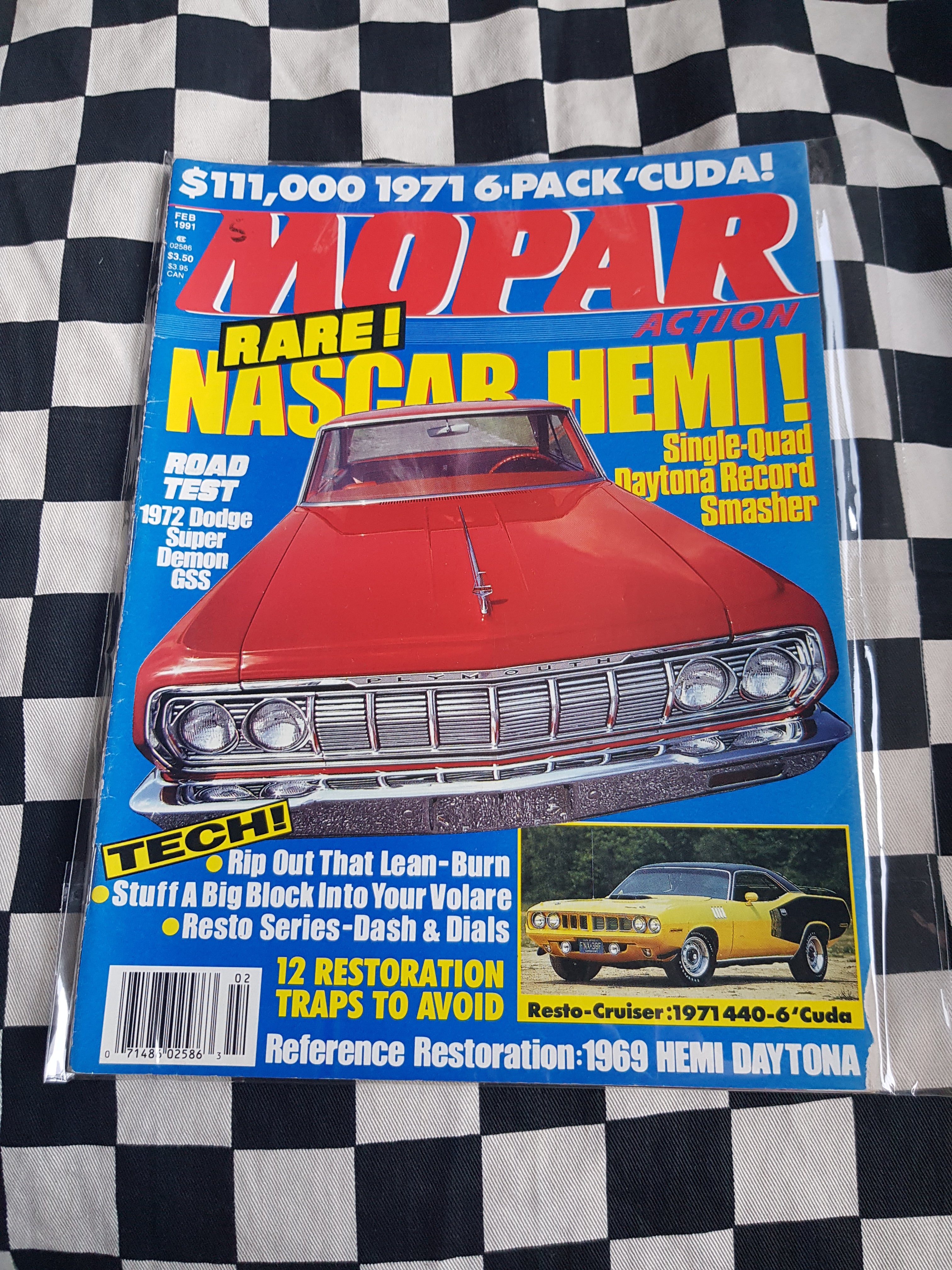 Mopar Action Magazine 2/91 Dodge Hemi Plymouth Gtx Valiant Cuda Charger