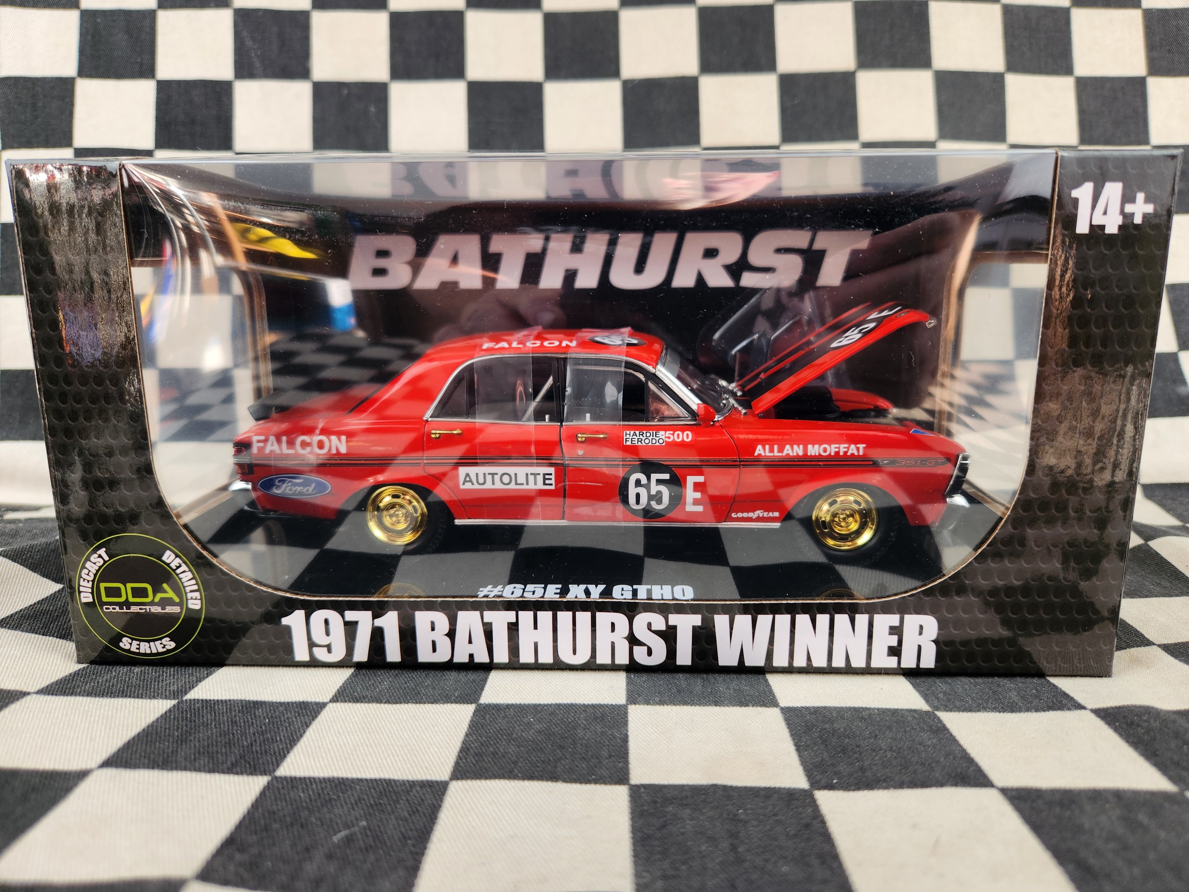 DDA 1:24 CHASE 1971 Bathurst Winner Allan Moffat #65E Ford Falcon XY GTHO Phase3