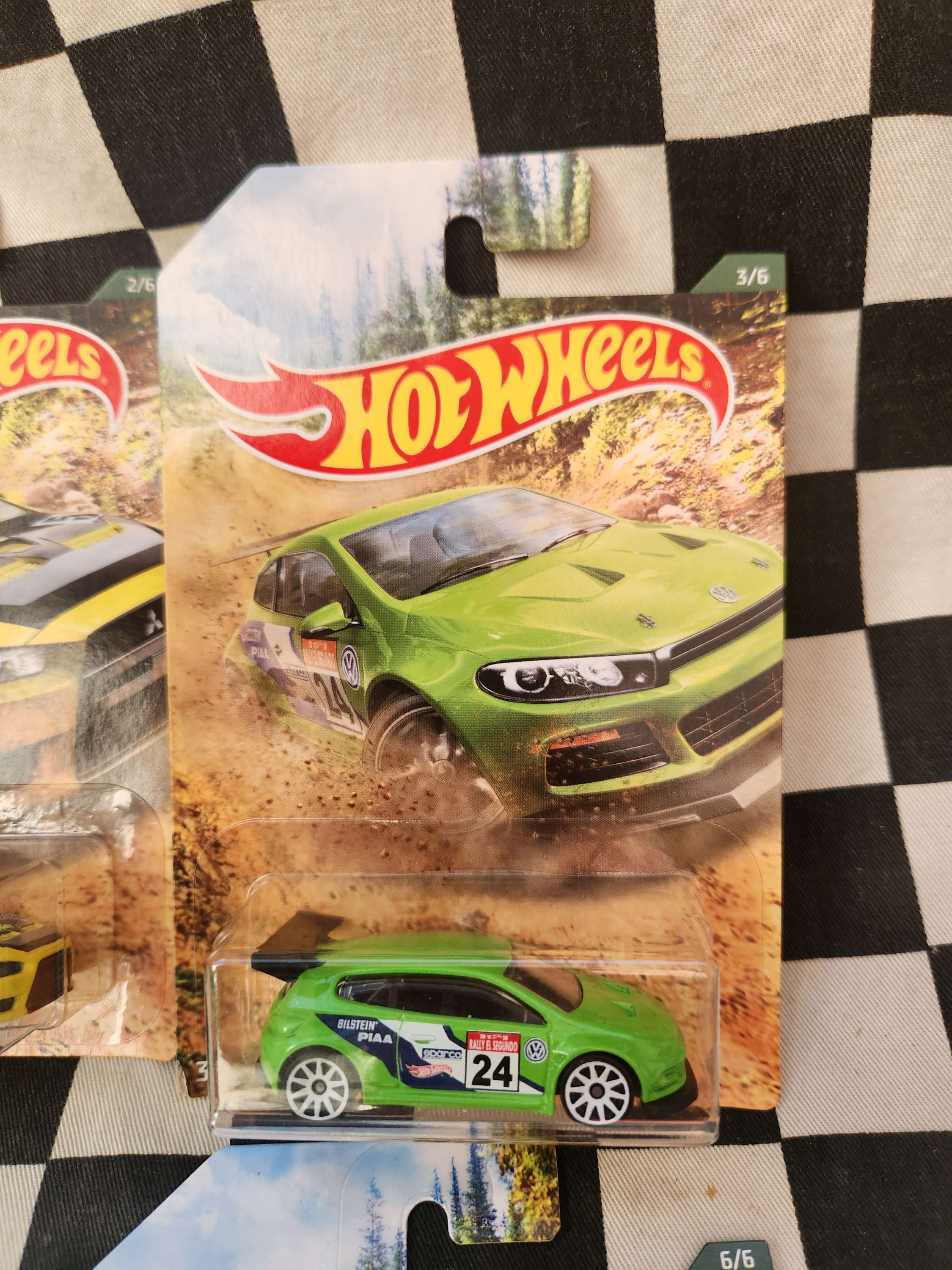 Hot Wheels Rally Set of 6 Ford Focus Escort WRX Lancer Evo Mini Cooper VW GT24