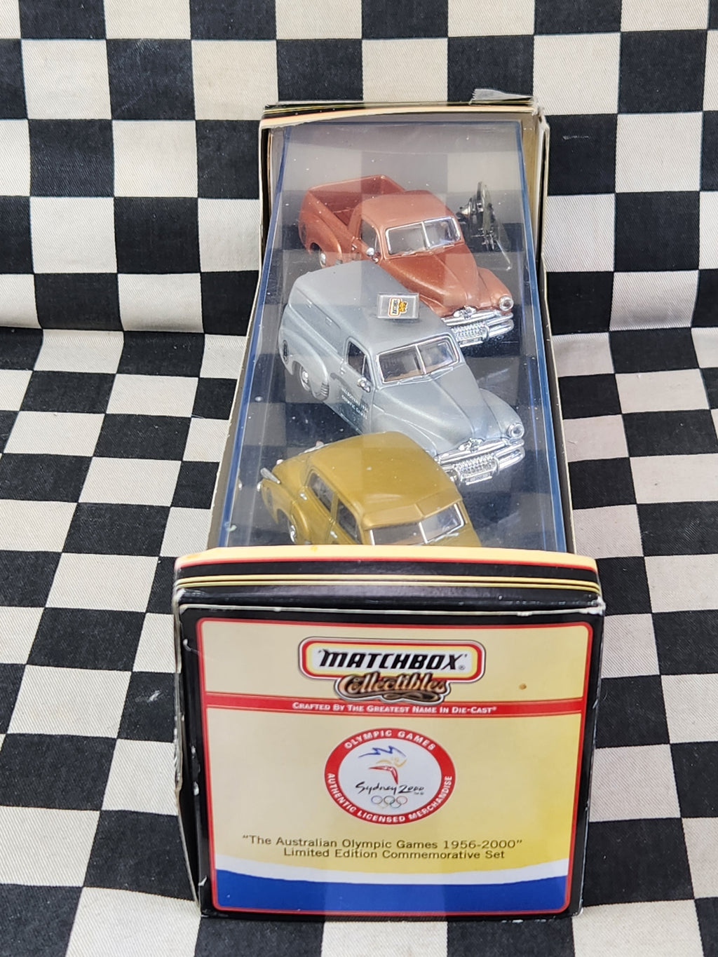 Matchbox 1/43  Sydney 2000 Olympics FJ Holden Set 3 Ute Van Sedan