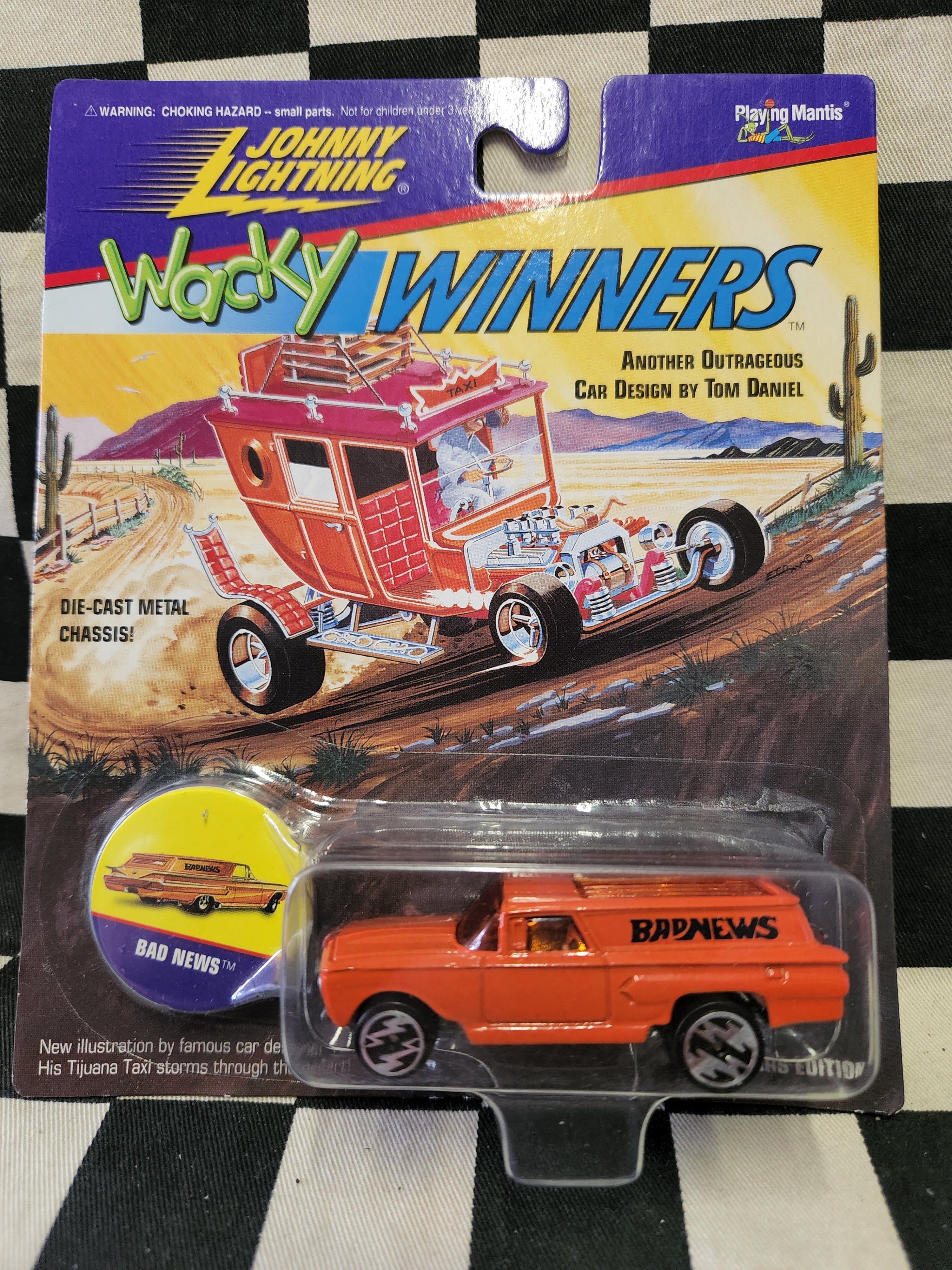 Johnny Lightning Wacky Winners Tom Daniel Bad News 59 60 Chevy Delivery Orange