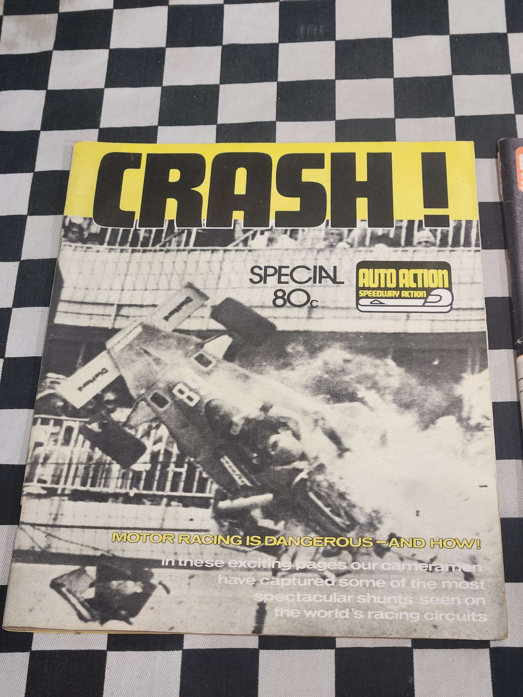 Crash Magazine issue 1 & 2 Motor Racing Crashes Caught on Film by Auto Action