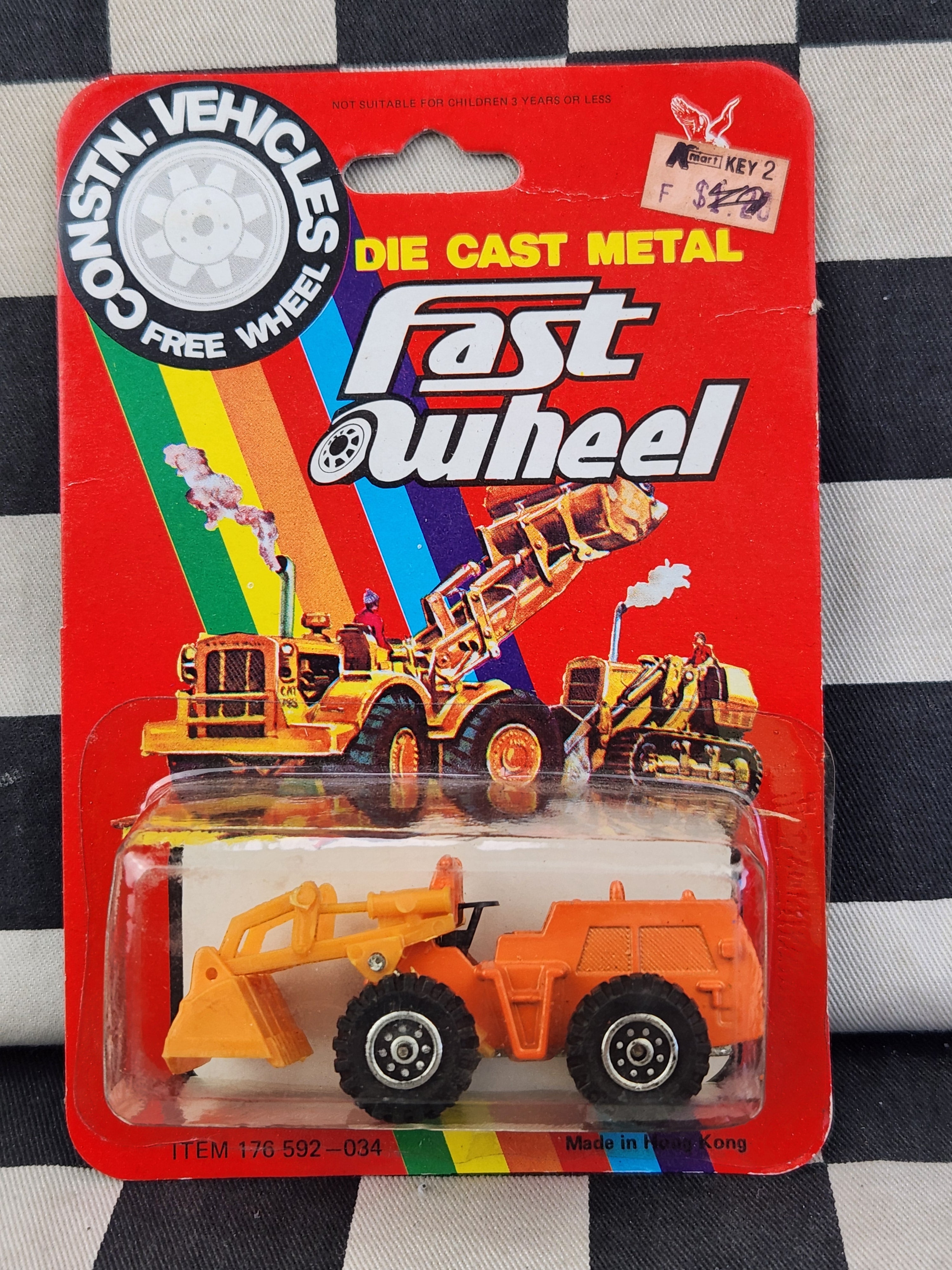 Vintage 1980's (Yatming) Fast Wheel Loader Construction Vehicle Hong Kong