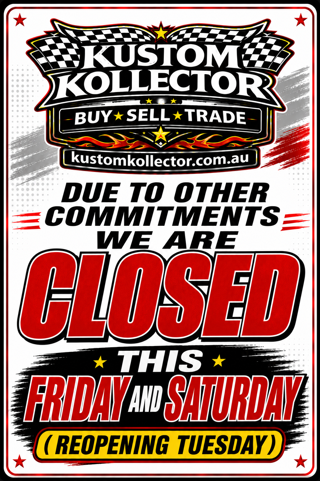 BUSY BUSY BUSY! SHOP CLOSED AND POSTAGE DELAY